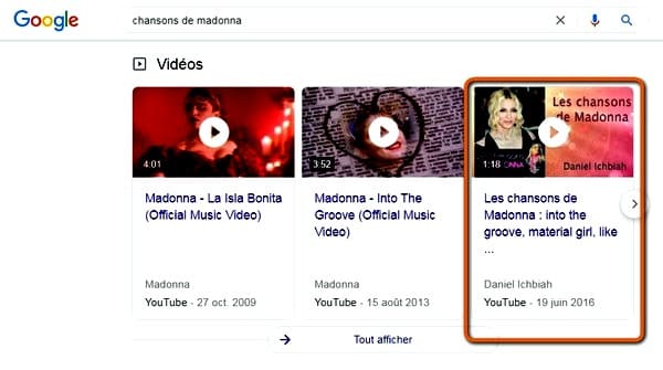 chansons madonna
